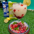Cooksnap dari Mindys.Recipe untuk resep Korean Strawberry Milk Latte