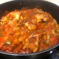 El cooksnap de Julián cuando hizo Conejo frito con tomate y pimiento verde.