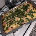El cooksnap de CANCH LOCURA cuando hizo Fideos gratinados con crema y jamón.