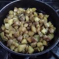 El cooksnap de Klaus Pogontke cuando hizo Patatas campesinas al romero.