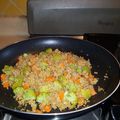 El cooksnap de Raquel E. Muñoz cuando hizo Quinoa con brócoli y zanahorias.