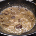 El cooksnap de Esteban Moreno cuando hizo Secreto de cerdo a la cerveza (con champiñones).
