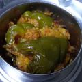 Farida khan's cooksnap of when they made Stuffed capsicum.