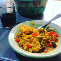 El cooksnap de Sara Nuño cuando hizo Arroz con pollo para diabéticos.