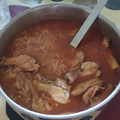 El cooksnap de sualja cuando hizo Fideos caldosos con pollo.