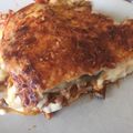 El cooksnap de Bea cuando hizo Lasaña de berenjena rellena de carne y rulo de cabra con topping de bacon y 4 quesos.