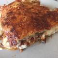 El cooksnap de Bea cuando hizo Lasaña de berenjena rellena de carne y rulo de cabra con topping de bacon y 4 quesos.
