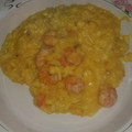 El cooksnap de Ana cuando hizo Risotto de naranja y cúrcuma con gamba roja.
