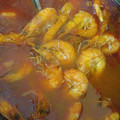 El cooksnap de Sid Maldonado cuando hizo Caldo de jaibas y camarones.