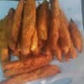 El cooksnap de Cristina Franck cuando hizo Keto - Papa fritas con berenjenas 🍆 y salsita picantonaNo pensé que quedarían tan ricas!!.