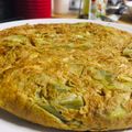 El cooksnap de Tania Becerra Labrador cuando hizo Tortilla de alcachofas.
