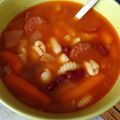 Székesiné Nagy Eszter Cooksnap-ja, amikor elkészítette a(z) Vörösbableves, füstölt kolbásszal receptet.
