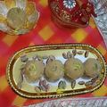 Monika gupta 's cooksnap of when they made Aata boora ladoos.