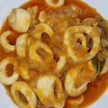 El cooksnap de Maria Garcia cuando hizo Calamares en salsa.