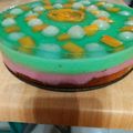 Cooksnap dari tsai xiaophei untuk resep Rainbow Cake Pudding with Fruit Cocktail