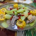 潘俊霖的(簡單料理) 的 栗米佛手瓜甘筍湯（低醣生酮餐）（港式煲湯）（葷/素） cooksnap