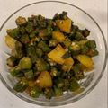 Kumud Prajapati's cooksnap of when they made ભીંડા બટાકા નું શાક (Bhinda Bataka Shak Recipe In Gujarati).