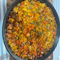 El cooksnap de Rodin cuando hizo Paella de secreto ibérico 🐖.
