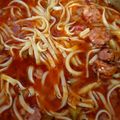 El cooksnap de Mrtupi cuando hizo Tallarines con pisto y chorizos criollos.