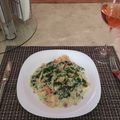 El cooksnap de Verónica Rojas Hernández cuando hizo Pasta Alfredo con espinacas.