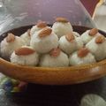 Vimmi Bhatia's cooksnap of when they made Home made Milk paneer dry fruit laddu.