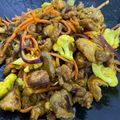 Cooksnap Siti Balqis semasa beliau membuat Ayam goreng kunyit.