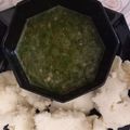 Pamela Shwabete's cooksnap of when they made Pap with boiled beaten okra.
