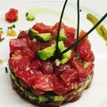 El cooksnap de mitos cuando hizo Tartar de atún y aguacate con helado de wasabi.