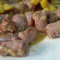 El cooksnap de Adelaida Alvarez cuando hizo Salchichas en salsa.