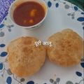 pinky makhija's cooksnap of when they made Puri (whole wheat masala puri).
