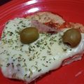 El cooksnap de Natalia Vargas cuando hizo Pizza keto sin harina, con masa de pollo.