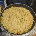 El cooksnap de Jose Calvo cuando hizo Spaghetti con calabacín y atún.