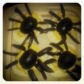 Mandie Kay's cooksnap of when they made Deviled egg Spiders.