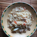 El cooksnap de Raquelilla cuando hizo *Arroz Caldoso con Pollo y Champiñones*.