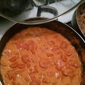 El cooksnap de Cristy Santander cuando hizo Salchichas Enchipotladas.