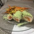 El cooksnap de Maricarmen Meza cuando hizo Rollitos de pollo con crema de aguacate y cilantro.