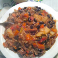 El cooksnap de marcia73 cuando hizo Guiso de porotos negros, arroz integral y cerdo. Apto #DMA#F1.