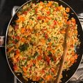 El cooksnap de Dolo Carubin cuando hizo Arroz salteado con verduras y alitas al horno.