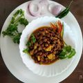 Richa Vardhan का कुकस्नैप जब उन्होंने काले चने (Kale chane recipe in Hindi) बनाया था।