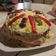 El cooksnap de Monica Morales cuando hizo Torre de panqueques salado.