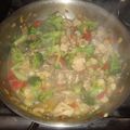 El cooksnap de Excer James cuando hizo Saltado de brócoli con pollo.