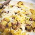 Juhász Vivien Cooksnap-ja, amikor elkészítette a(z) Hagymás bacon szalonnás tojásrántotta receptet.