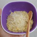 Cooksnap dari saturdayism untuk resep MPASI 10M+ Cheesy Oat with Egg