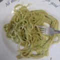 El cooksnap de Mónica Glz cuando hizo Espaguetti en chile poblano.