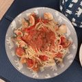 shuuu 的 義式海鮮義大利麵（紅醬） cooksnap