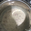 El cooksnap de Camila cuando hizo Salsa blanca para pastas o carne con champiñones.