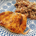 El cooksnap de Irene-Guirao cuando hizo Salmón al horno en salsa de melocotón.