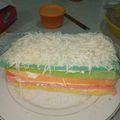 Cooksnap dari Tarii untuk resep Rainbow Cake Ny.Liem versi Kukus lapis buttercream Lembut Enak