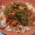 El cooksnap de Oscar Paiz cuando hizo Pollo al curry picantito.