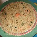 El cooksnap de Villaf cuando hizo Espaguetis con gambas al ajillo.